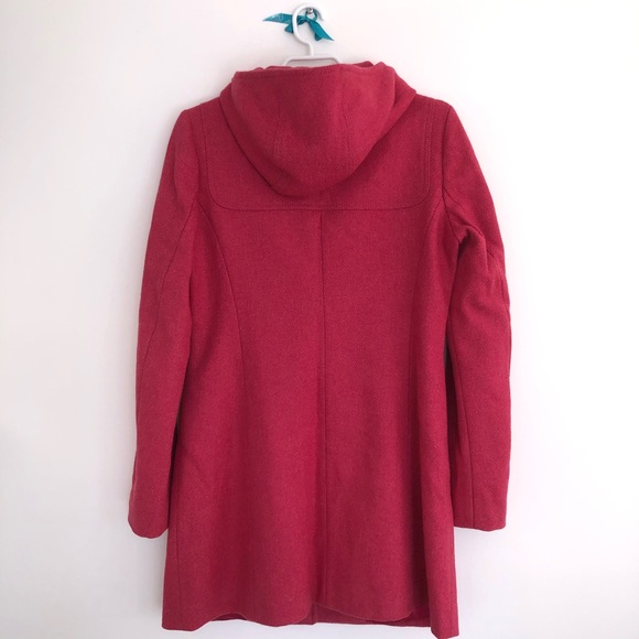 United Colors of Bentton, Pink wool hooded coat - Picture 10 of 12